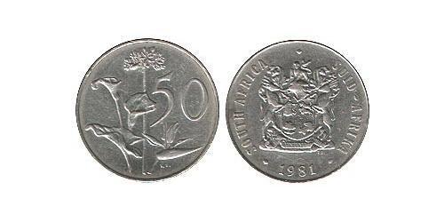 50 Cent South Africa (1910 - ) Nickel 