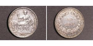 50 Cent Indochina francesa (1887-1954) Níquel/Bronce 