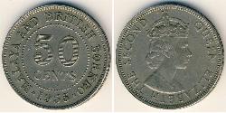50 Cent Federación Malaya (1948 - 1963) Níquel/Cobre 