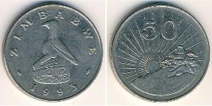 50 Cent Zimbabue (1980 - ) Níquel/Cobre 