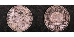 50 Cent British Honduras (1862-1981) Plata Victoria (1819 - 1901)