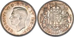 50 Cent Canadá Plata Jorge VI (1895-1952)
