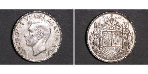 50 Cent Canadá Plata Jorge VI (1895-1952)