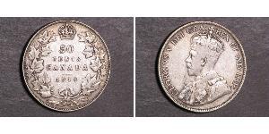 50 Cent Canadá Plata Jorge V (1865-1936)