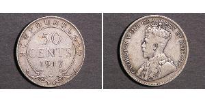 50 Cent Canadá Plata Jorge V (1865-1936)