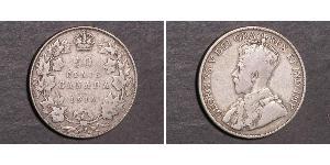 50 Cent Canadá Plata Jorge V (1865-1936)