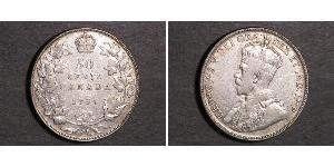 50 Cent Canadá Plata Jorge V (1865-1936)