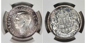 50 Cent Canadá Plata Jorge VI (1895-1952)