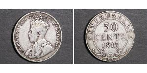 50 Cent Canadá Plata Jorge V (1865-1936)