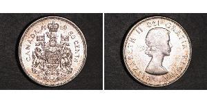 50 Cent Canadá Plata Isabel II (1926-2022)