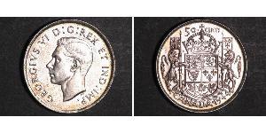 50 Cent Canadá Plata Jorge VI (1895-1952)