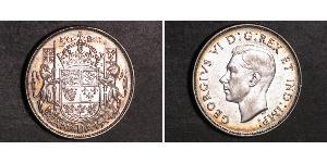 50 Cent Canadá Plata Jorge VI (1895-1952)