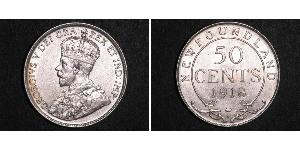 50 Cent Canadá Plata Jorge V (1865-1936)