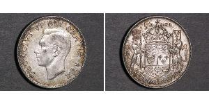 50 Cent Canadá Plata Jorge VI (1895-1952)