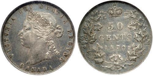50 Cent Canadá Plata Victoria (1819 - 1901)