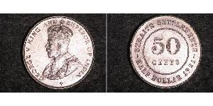 50 Cent Straits Settlements (1826 - 1946) Plata Jorge V (1865-1936)