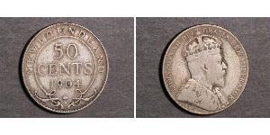 50 Cent Terranova y Labrador Plata Eduardo VII (1841-1910)