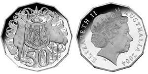 50 Cent Australia (1939 - ) Rame/Nichel Elisabetta II (1926-2022)