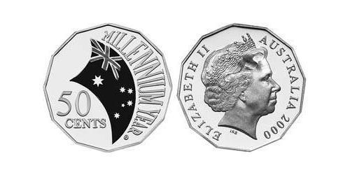 50 Cent Australia (1939 - ) Rame/Nichel Elisabetta II (1926-2022)