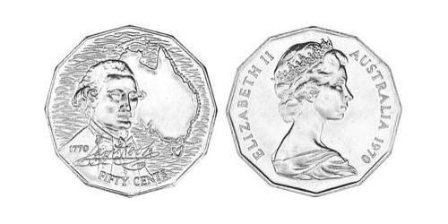 50 Cent Australia (1939 - ) Rame/Nichel Elisabetta II (1926-2022)