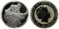 50 Cent Australien (1939 - ) Silber Elizabeth II (1926-2022)