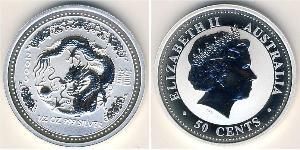 50 Cent Australien (1939 - ) Silber Elizabeth II (1926-2022)