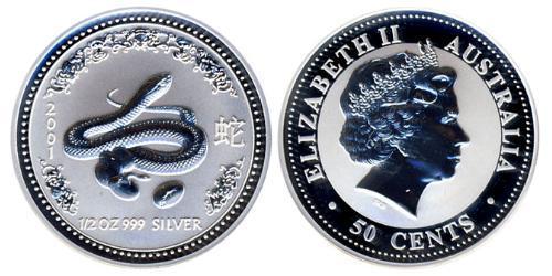 50 Cent Australien (1939 - ) Silber 