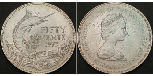 50 Cent Bahamas Silber 