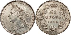 50 Cent Kanada Silber Victoria (1819 - 1901)