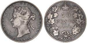 50 Cent Kanada Silber Victoria (1819 - 1901)