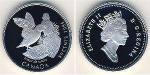 50 Cent Kanada Silber Elizabeth II (1926-2022)