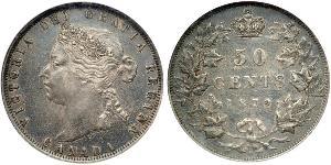 50 Cent Kanada Silber Victoria (1819 - 1901)