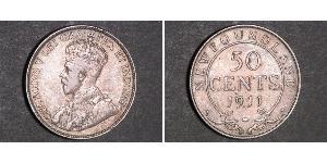 50 Cent Kanada Silber George V (1865-1936)