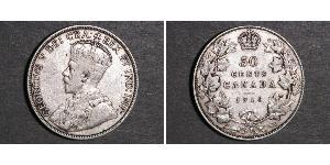 50 Cent Kanada Silber George V (1865-1936)