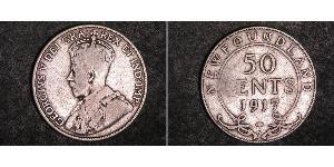 50 Cent Kanada Silber George V (1865-1936)
