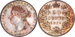 50 Cent Kanada Silber Victoria (1819 - 1901)