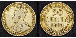 50 Cent Kanada Silber George V (1865-1936)