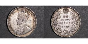 50 Cent Kanada Silber George V (1865-1936)
