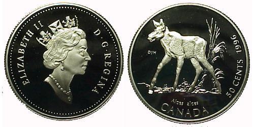 50 Cent Kanada Silber Elizabeth II (1926-2022)
