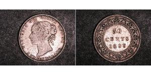 50 Cent Neufundland und Labrador Silber Victoria (1819 - 1901)