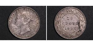 50 Cent Neufundland und Labrador Silber Victoria (1819 - 1901)