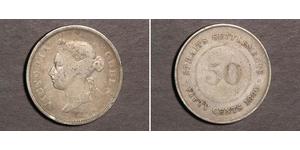 50 Cent Straits Settlements (1826 - 1946) Silber Victoria (1819 - 1901)
