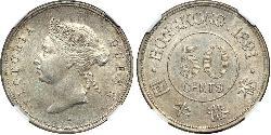 50 Cent Hongkong Silber Victoria (1819 - 1901)
