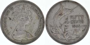 50 Cent Bahamas (1973 - ) Silver 