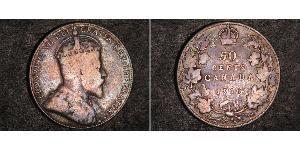 50 Cent Canada Silver Edward VII (1841-1910)
