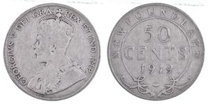 50 Cent Canada Silver George V of the United Kingdom (1865-1936)