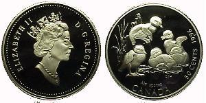 50 Cent Canada Silver Elizabeth II (1926-2022)