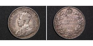 50 Cent Canada Silver George V of the United Kingdom (1865-1936)