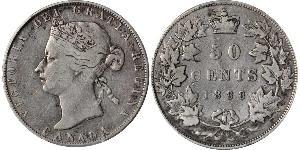 50 Cent Canada Silver Victoria (1819 - 1901)