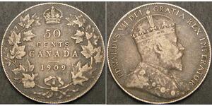 50 Cent Canada Silver Edward VII (1841-1910)